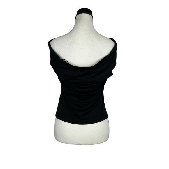 Lauren Ralph Lauren Black Off The Shoulder Blouse Medium - Picture 4 of 10